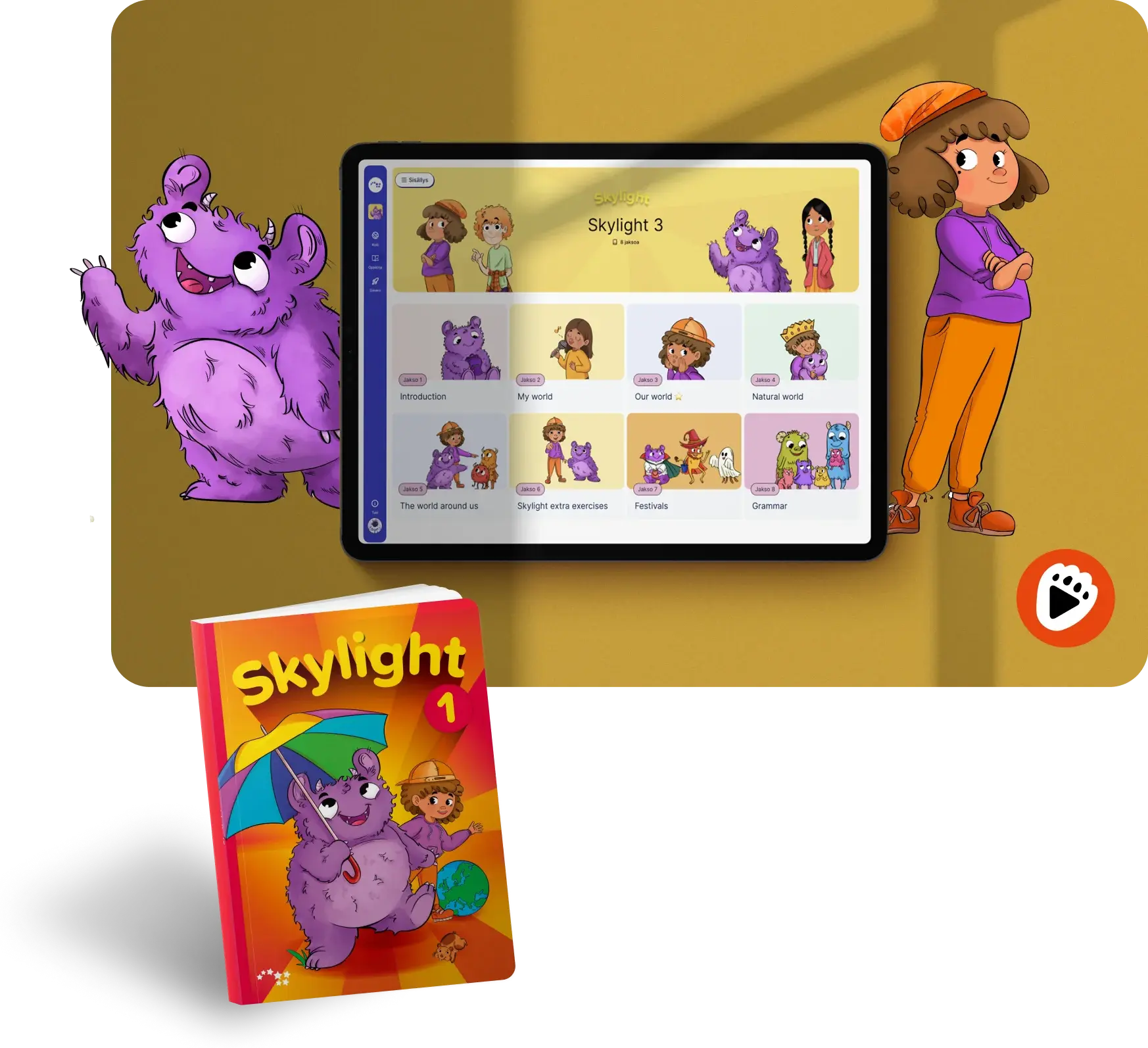 Skylight 1 painettu kirja, ja vastinpari digitaalisena lisäsisältönä
